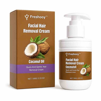 Freshooy™ Gentle Coconut Oil Facial Hair Removal Cream for Smooth Skin