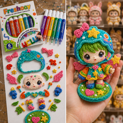 🦄👗Save66% by ordering today丨Freshooy® 3D Relief Art Pen – Turn Flat Drawings Into Touchable 3D Art🪄
