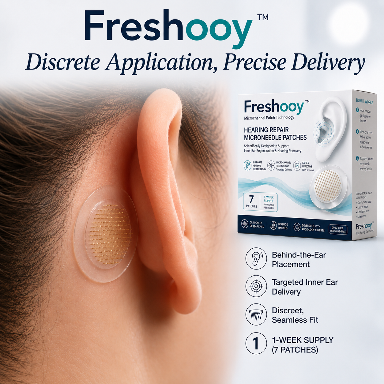 Freshooy™ HEARING SUPPORT MICRONEEDLE PATCHES